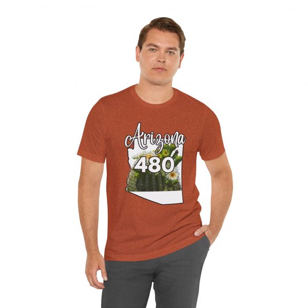 Arizona State Flower the Saguaro Blossom Area Code 480 by State of Mine  Tee, Unisex Jersey Short Sleeve Shirt, Perfect for Gifts, Travel, and Casual Wear, Ideal for Summer, Birthdays, and [...] - Image 10