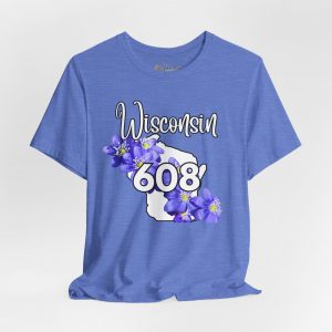 Wisconsin State Flower the Blue Violet by State of Mine 608 Area Code Tee, Unisex Jersey Short Sleeve Shirt, Perfect for Gifts, Travel, and Casual Wear, Ideal for Summer, Birthdays, and [...]