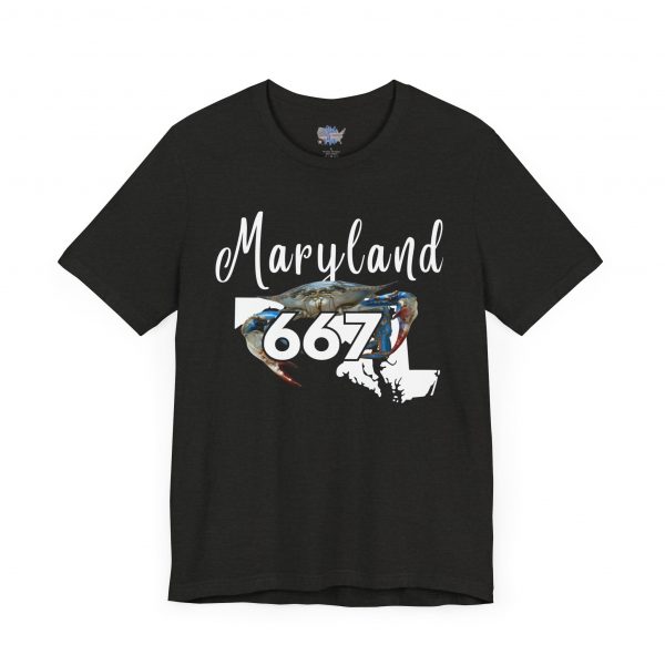 Maryland Crabs 667 Area Code by State of Mine Short Sleeve Tee, Unisex Summer Shirt, State Pride Tee, Beach T-Shirt, Gift for Marylanders - Image 31