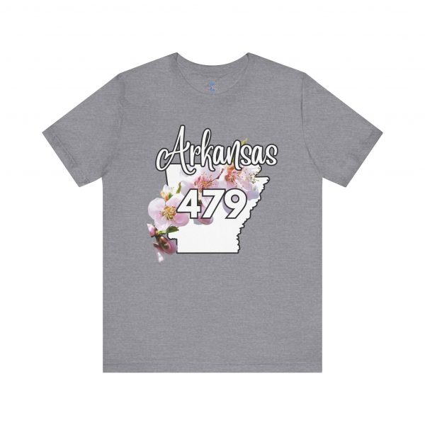 Arkansas State Flower The Apple Blossom 479 Area Code by State of Mine. Unisex Jersey Short Sleeve Tee - Cozy Everyday Wear, Casual Style, Summer Essentials, Gift for Friends, Graphic Tee - Image 36