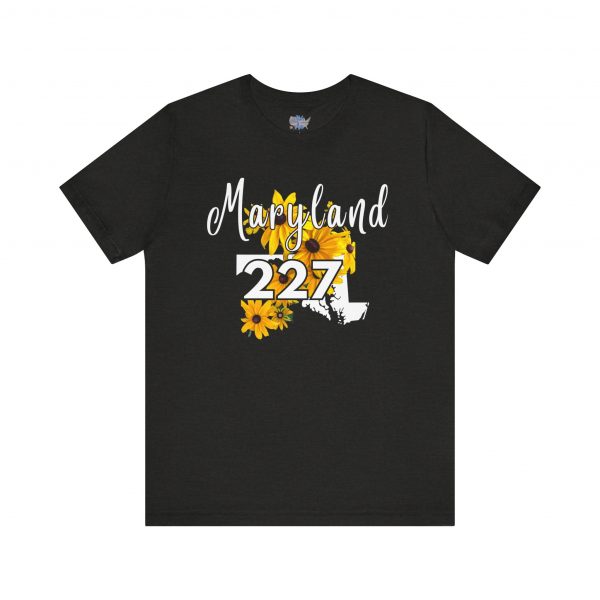 Maryland State Flower The Black-eyed Susan 227 Area Code by State of Mine Short Sleeve Tee, Casual Tee, Maryland Gift, Summer Shirt, State Pride Top, Floral Graphic Tee, Unisex T-Shirt - Image 21
