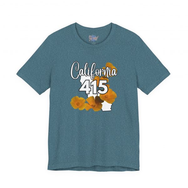 California State Flower the California Poppy 415 Area Code by State of Mine Tee, Unisex Jersey Short Sleeve Shirt, Perfect for Gifts, Travel, and Casual Wear, Ideal for Summer, Birthdays, and [...] - Image 33