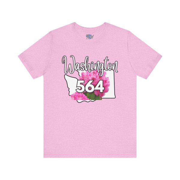 Washington State Flower the Pacific Rhododendron 564 Area Code by State of Mine Tee, Unisex Jersey Short Sleeve Shirt, Perfect for Gifts, Travel, and Casual Wear, Ideal for Summer, Birthdays, and [...] - Image 27