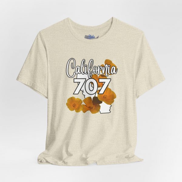 California State Flower the California Poppy 707 Area Code by State of Mine Tee, Unisex Jersey Short Sleeve Shirt, Perfect for Gifts, Travel, and Casual Wear, Ideal for Summer, Birthdays, and [...] - Image 11