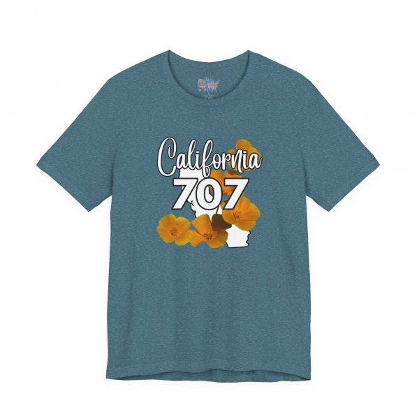 California State Flower the California Poppy 707 Area Code by State of Mine Tee, Unisex Jersey Short Sleeve Shirt, Perfect for Gifts, Travel, and Casual Wear, Ideal for Summer, Birthdays, and [...] - Image 33