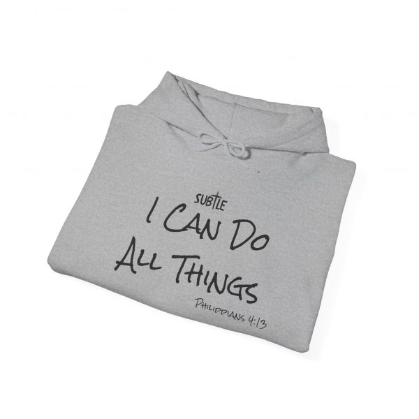 I Can Do All Things by Subtle--Unisex Hoodie, Cozy Sweatshirt, Faith-Based Inspirational Apparel, Philippians 4:13 - Image 26