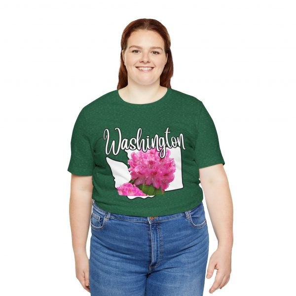 Washington State Flower the Pacific Rhododendron by State of Mine Tee, Unisex Jersey Short Sleeve Shirt, Perfect for Gifts, Travel, and Casual Wear, Ideal for Summer, Birthdays, and [...] - Image 20