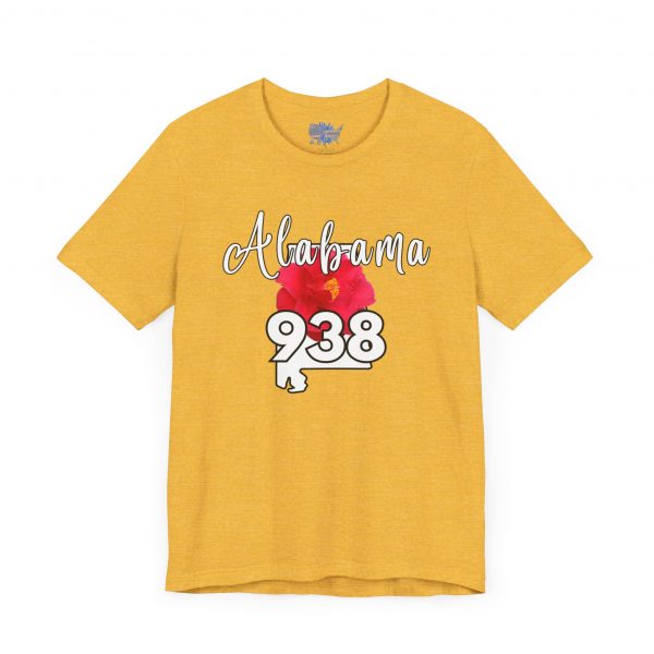 Alabama State Flower the Camellia 938 Area Code Tee by Simply Stated, Casual Summer Wear, State Pride T-Shirt, Travel Souvenir, Gift for Him/Her, Festival Outfit, Outdoor Activities - Image 25