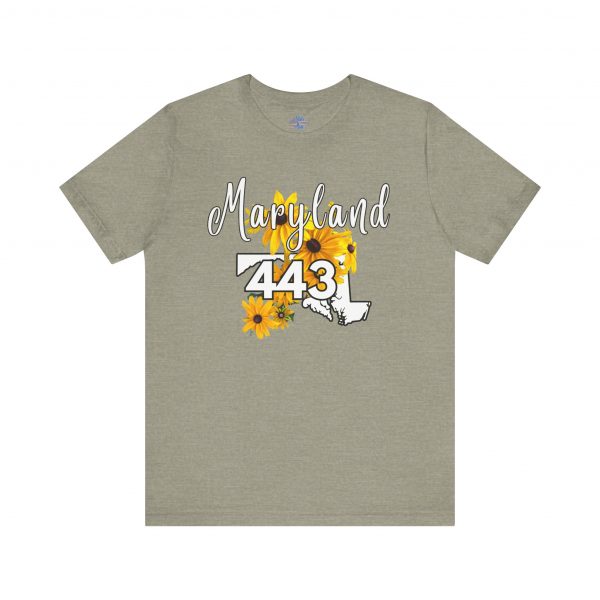 Maryland State Flower The Black-eyed Susan  227 Area Code by State of Mine Short Sleeve Tee, Casual Tee, Maryland Gift, Summer Shirt, State Pride Top, Floral Graphic Tee, Unisex T-Shirt - Image 25