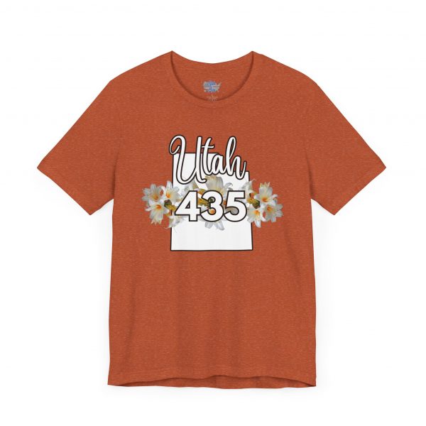 Utah State Flower Sego Lily 435 Area Code by State of Mine Floral Unisex Tee, Casual Shirt, Vintage Vibe, Gift for Utah Lovers, Summer Wear, Vacation Essential - Image 11
