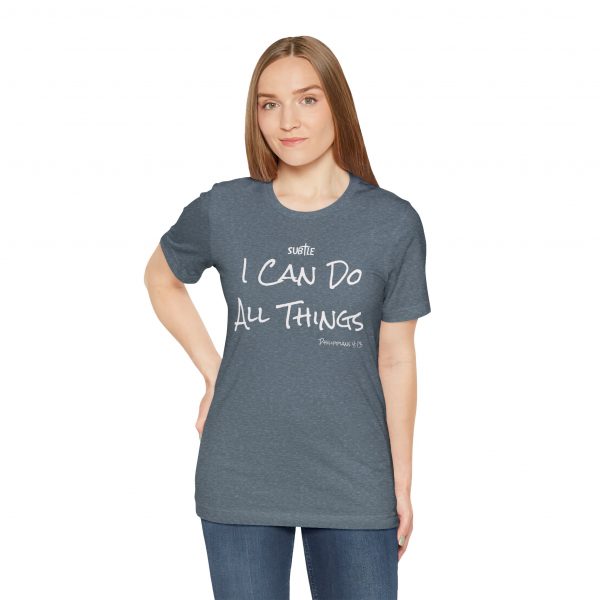 I Can Do All Things by Subtle Merch--Unisex Dark Colored Heavy Cotton T-Shirt, Faith-Based and Inspirational, Philippians 4:13 - Image 26