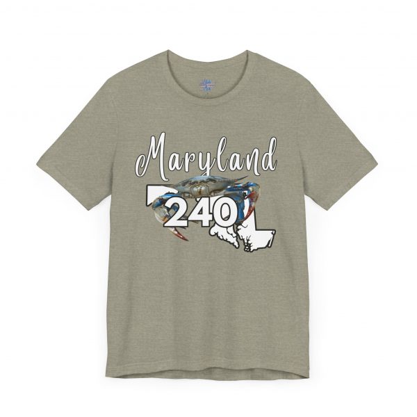 Maryland Blue Crabs Design 240 Area Code by State of Mine Short Sleeve Tee, Unisex Summer Shirt, State Pride Tee, Beach T-Shirt, Gift for Marylanders - Image 31