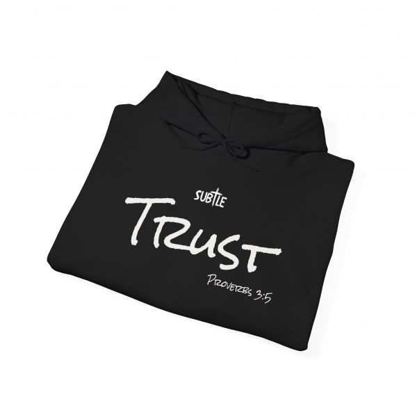 Trust by Subtle--Unisex Dark Colored Hoodie, Cozy Sweatshirt, Faith-Based Inspirational Apparel, Proverbs 3:5 - Image 28