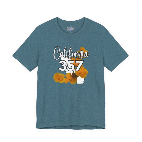 California State Flower the California Poppy 357 Area Code by State of Mine Tee, Unisex Jersey Short Sleeve Shirt, Perfect for Gifts, Travel, and Casual Wear, Ideal for Summer, Birthdays, and [...] - Image 33