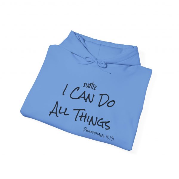 I Can Do All Things by Subtle--Unisex Hoodie, Cozy Sweatshirt, Faith-Based Inspirational Apparel, Philippians 4:13 - Image 38