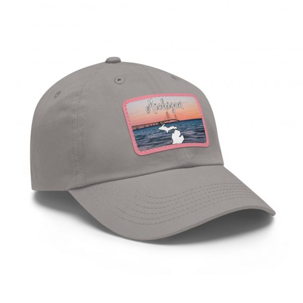 Michigan Sunset Dad Hat with Leather Patch, Beach Vibes Cap, Gift for Dad, Outdoor Hat, Casual Style Headwear - Image 14