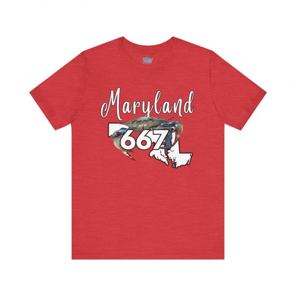 Maryland Crabs 667 Area Code by State of Mine Short Sleeve Tee, Unisex Summer Shirt, State Pride Tee, Beach T-Shirt, Gift for Marylanders - Image 49