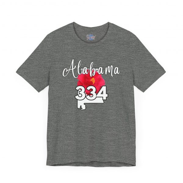 Alabama State Flower the Camellia 334 Area Code Tee by Simply Stated, Casual Summer Wear, State Pride T-Shirt, Travel Souvenir, Gift for Him/Her, Festival Outfit, Outdoor Activities - Image 12