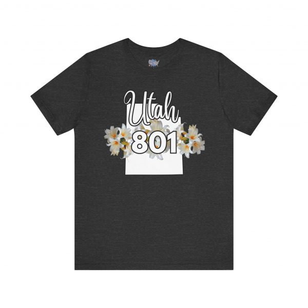 Utah State Flower Sego Lily 801 Area Code by State of Mine Floral Unisex Tee, Casual Shirt, Vintage Vibe, Gift for Utah Lovers, Summer Wear, Vacation Essential - Image 41