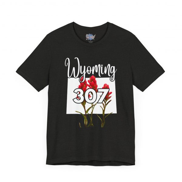 Wyoming State Flower The Indian Paintbrush Area Code 307 by State of Mine Tee - Unisex Jersey Short Sleeve T-Shirt, Nature Lover Gift, Travel Souvenir, Spring Style, Casual Wear - Image 19