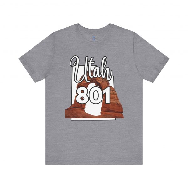 Utah 801 Area Code Arches by State of Mine. Unisex Jersey Tee, Outdoor Adventure Shirt, Travel Gift, Casual Wear, Summer Tee, Unique Design - Image 37