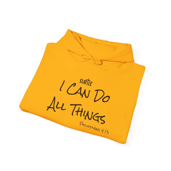 I Can Do All Things by Subtle--Unisex Hoodie, Cozy Sweatshirt, Faith-Based Inspirational Apparel, Philippians 4:13 - Image 30