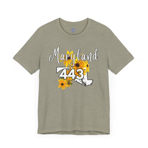 Maryland State Flower The Black-eyed Susan  227 Area Code by State of Mine Short Sleeve Tee, Casual Tee, Maryland Gift, Summer Shirt, State Pride Top, Floral Graphic Tee, Unisex T-Shirt - Image 27