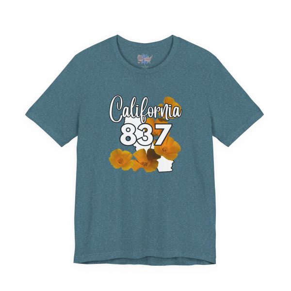 California State Flower the California Poppy 837 Area Code by State of Mine Tee, Unisex Jersey Short Sleeve Shirt, Perfect for Gifts, Travel, and Casual Wear, Ideal for Summer, Birthdays, and [...] - Image 33