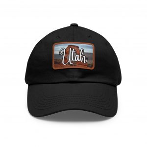 Utah Arches Dad Hat by State of Mine with Leather Patch, Beach Vibes Cap, Gift for Dad, Outdoor Hat, Casual Style Headwear