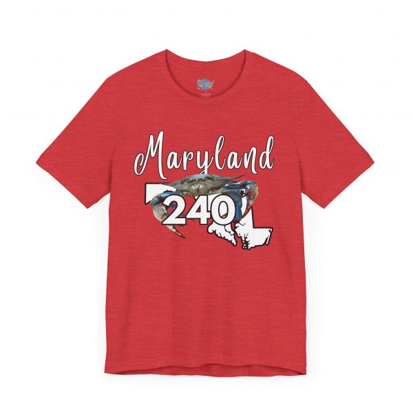 Maryland Blue Crabs Design 240 Area Code by State of Mine Short Sleeve Tee, Unisex Summer Shirt, State Pride Tee, Beach T-Shirt, Gift for Marylanders - Image 51