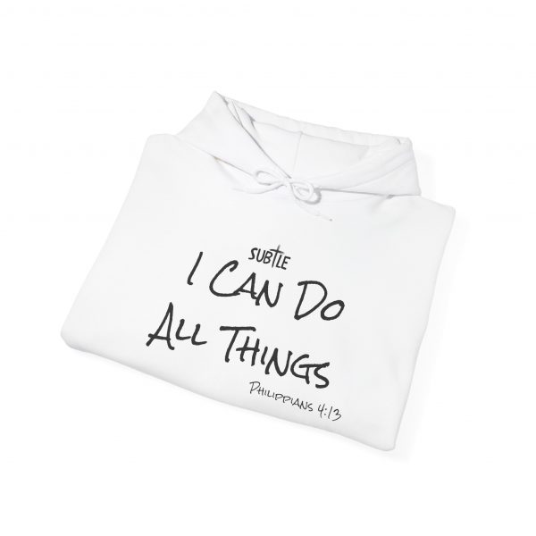 I Can Do All Things by Subtle--Unisex Hoodie, Cozy Sweatshirt, Faith-Based Inspirational Apparel, Philippians 4:13 - Image 22