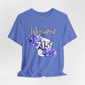Wisconsin State Flower the Blue Violet by State of Mine Area Code 715 Tee, Unisex Jersey Short Sleeve Shirt, Perfect for Gifts, Travel, and Casual Wear, Ideal for Summer, Birthdays, and [...]