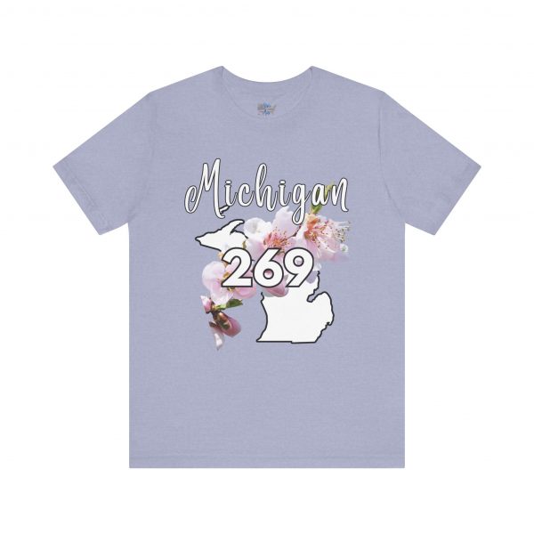 Michigan State Flower The Apple Blossom 269 Area Code by State of Mine. Unisex Jersey Short Sleeve Tee - Cozy Everyday Wear, Casual Style, Summer Essentials, Gift for Friends, Graphic Tee - Image 32