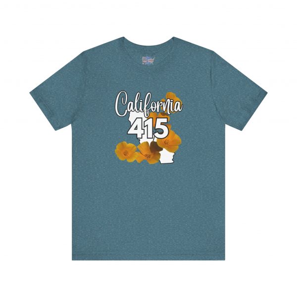 California State Flower the California Poppy 415 Area Code by State of Mine Tee, Unisex Jersey Short Sleeve Shirt, Perfect for Gifts, Travel, and Casual Wear, Ideal for Summer, Birthdays, and [...] - Image 31