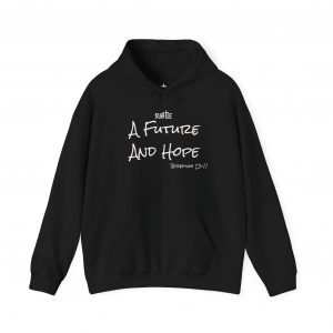 A Future and Hope by Subtle--Unisex Dark Colored Hoodie, Cozy Sweatshirt, Faith-Based Inspirational Apparel, Jeremiah 23:11