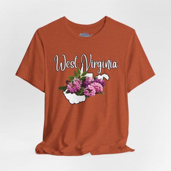 West Virginia State Flower the Rhododendron by State of Mine Tee, Unisex Jersey Short Sleeve Shirt, Perfect for Gifts, Travel, and Casual Wear, Ideal for Summer, Birthdays, and [...] - Image 9