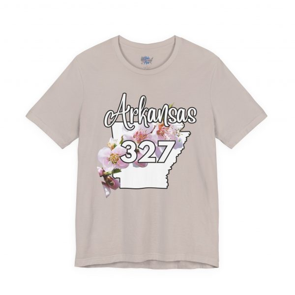 Arkansas State Flower The Apple Blossom 327 Area Code by State of Mine. Unisex Jersey Short Sleeve Tee - Cozy Everyday Wear, Casual Style, Summer Essentials, Gift for Friends, Graphic Tee - Image 30