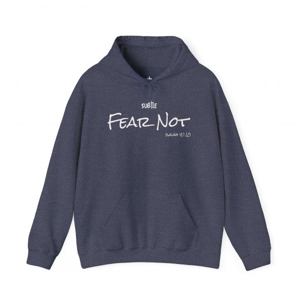 Fear Not by Subtle--Unisex Dark Colored Hoodie, Cozy Sweatshirt, Faith-Based Inspirational Apparel, Isaiah 41:10 - Image 33