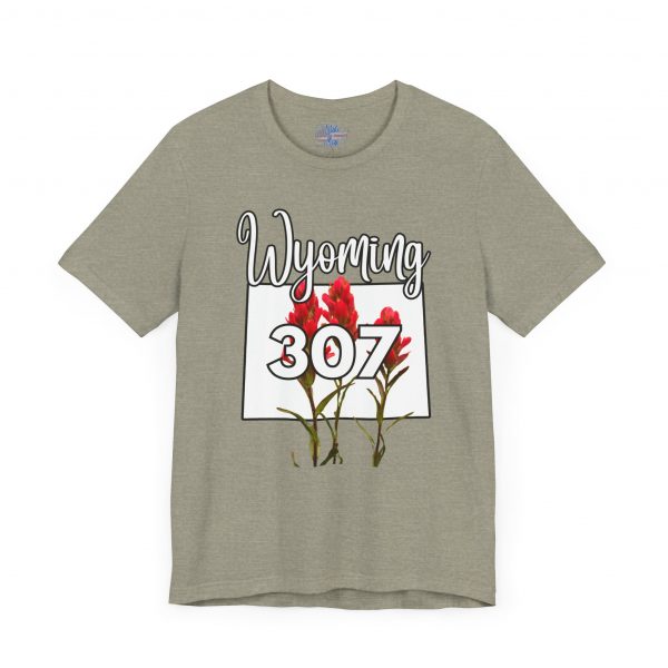 Wyoming State Flower The Indian Paintbrush Area Code 307 by State of Mine Tee - Unisex Jersey Short Sleeve T-Shirt, Nature Lover Gift, Travel Souvenir, Spring Style, Casual Wear - Image 27