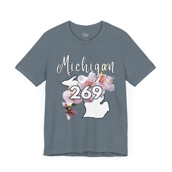 Michigan State Flower The Apple Blossom 269 Area Code by State of Mine. Unisex Jersey Short Sleeve Tee - Cozy Everyday Wear, Casual Style, Summer Essentials, Gift for Friends, Graphic Tee - Image 42