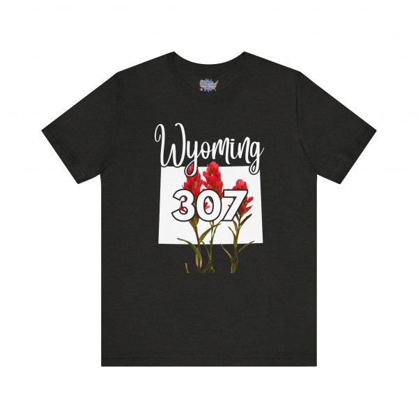 Wyoming State Flower The Indian Paintbrush Area Code 307 by State of Mine Tee - Unisex Jersey Short Sleeve T-Shirt, Nature Lover Gift, Travel Souvenir, Spring Style, Casual Wear - Image 17