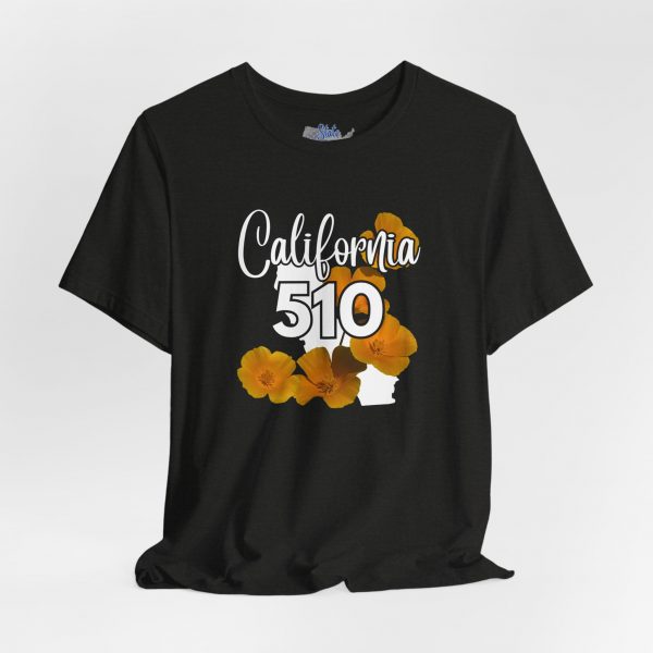 California State Flower the California Poppy 510 Area Code by State of Mine Tee, Unisex Jersey Short Sleeve Shirt, Perfect for Gifts, Travel, and Casual Wear, Ideal for Summer, Birthdays, and [...] - Image 9
