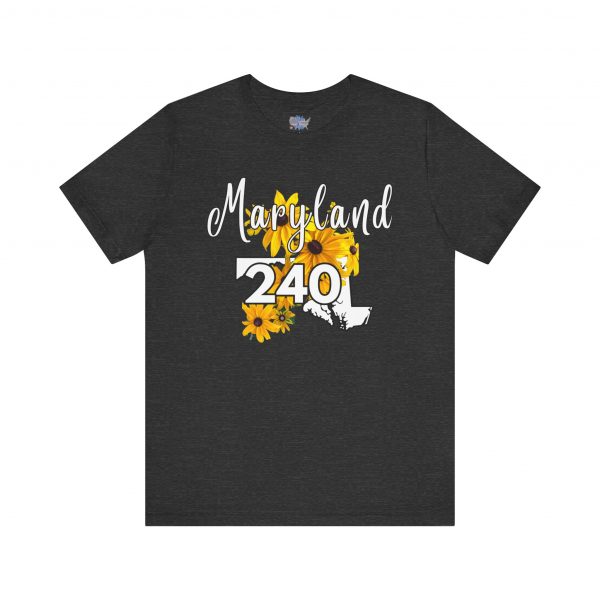 Maryland State Flower The Black-eyed Susan 240 Area Code by State of Mine Short Sleeve Tee, Casual Tee, Maryland Gift, Summer Shirt, State Pride Top, Floral Graphic Tee, Unisex T-Shirt - Image 37