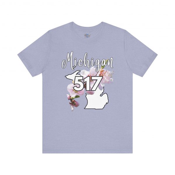 Michigan State Flower The Apple Blossom 517 Area Code by State of Mine. Unisex Jersey Short Sleeve Tee - Cozy Everyday Wear, Casual Style, Summer Essentials, Gift for Friends, Graphic Tee - Image 32