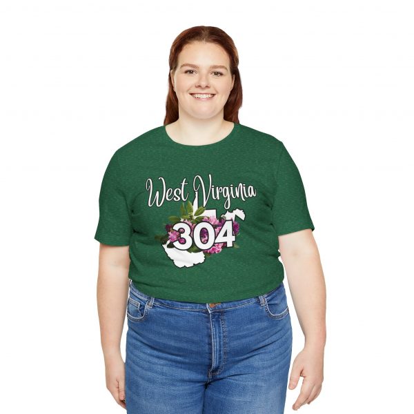West Virginia State Flower the Rhododendron Area Code 304 by State of Mine Tee, Unisex Jersey Short Sleeve Shirt, Perfect for Gifts, Travel, and Casual Wear, Ideal for Summer, Birthdays, and [...] - Image 18