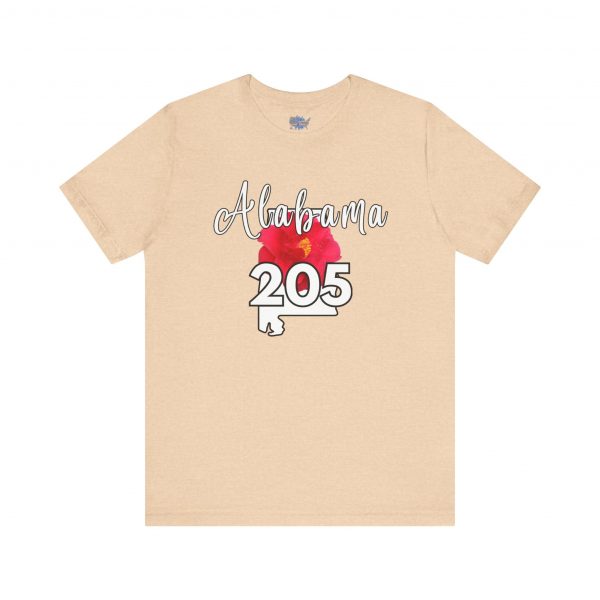 Alabama State Flower the Camellia 205 Area Code Tee by State of Mine, Casual Summer Wear, State Pride T-Shirt, Travel Souvenir, Gift for Him/Her, Festival Outfit, Outdoor Activities - Image 11