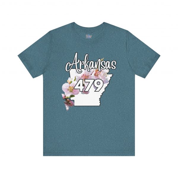 Arkansas State Flower The Apple Blossom 479 Area Code by State of Mine. Unisex Jersey Short Sleeve Tee - Cozy Everyday Wear, Casual Style, Summer Essentials, Gift for Friends, Graphic Tee - Image 44