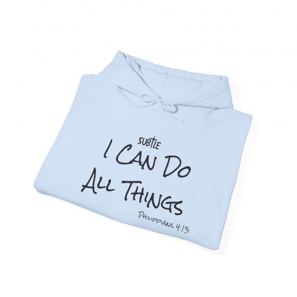 I Can Do All Things by Subtle--Unisex Hoodie, Cozy Sweatshirt, Faith-Based Inspirational Apparel, Philippians 4:13 - Image 18