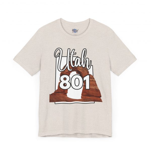 Utah 801 Area Code Arches by State of Mine. Unisex Jersey Tee, Outdoor Adventure Shirt, Travel Gift, Casual Wear, Summer Tee, Unique Design - Image 14