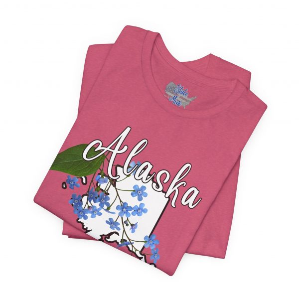 Alaska State Flower T-Shirt the Alpine Forget-Me-Not by State of Mine Graphic Tee, Unisex Shirt, Gift for Travelers, Casual Wear, Summer Fashion, Alaska Souvenir - Image 24